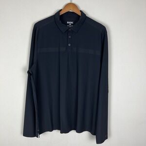Rhone Commuter Pullover Polo Shirt Mens XL Black‎ Golf Long Sleeve Performance